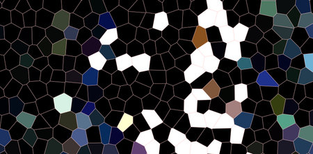 Stained glass texture. Abstract background. 3D rendering illustration.の写真素材