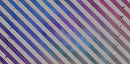 Abstract 3d rendering of geometric shapes. Bended stripes background. Reflective surface pattern.の写真素材