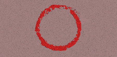 Red grunge circle. Grunge background. Vector illustration.の写真素材