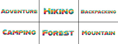 Illustration of a set of letters in the form of the words