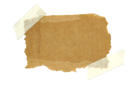 close up of a cardboard sheet on white background with clipping pathの写真素材