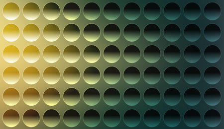 Abstract background with round holes in green and yellow colors. Vector illustration.の写真素材