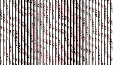 Seamless pattern with pink and white stripes on white background.