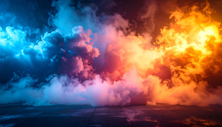 3D illustration of an abstract background with smoke in the form of cloudsの素材