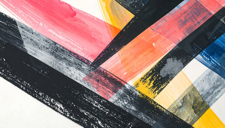 abstract background with colorful brush strokes on a white background, abstractionの素材