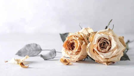 Bouquet of yellow lilies on a blue background. 3d illustrationの素材