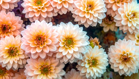 Close up of pink and white dahlia flower, Thailand.の素材