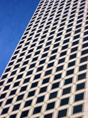 Wall of windows in San Francisco's Financial District