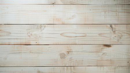 Light natural wooden texture of white color. Natural pine tree wooden boards with knots and grains, close-up shot. High quality photoの素材