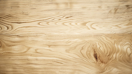 Light natural wooden texture of biege color. Natural pine tree wood with knots and grains, close-up shot. High quality photoの素材