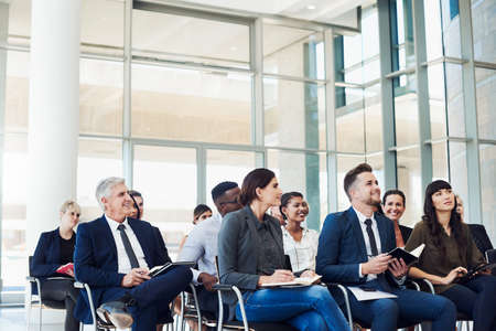 Conferences bring like minded people togetherの写真素材