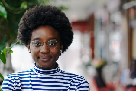 Shot of a young woman out in the city