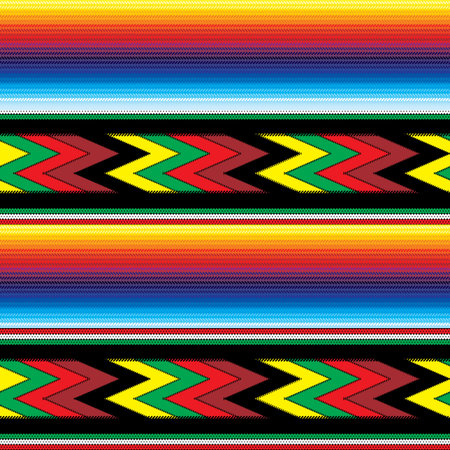 seamless colorful mexican fabric pattern