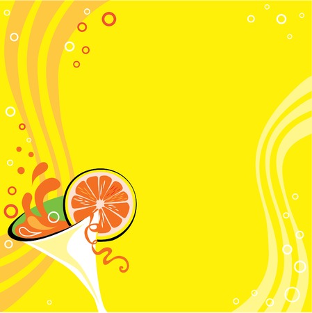 Yellow coctail backgroundのイラスト素材
