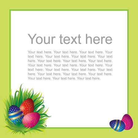 Frame with Easter eggsのイラスト素材