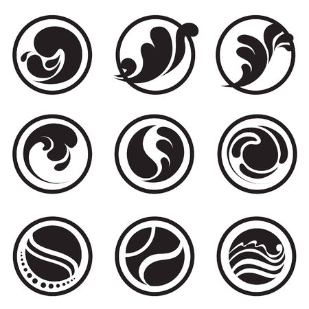 Set of water web iconsのイラスト素材