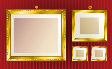 Background with gold framesのイラスト素材