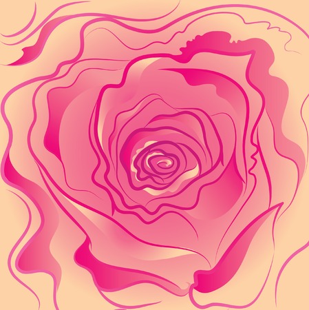 Pink rose flowerのイラスト素材