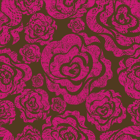 Seamless floral pattern with rosesのイラスト素材