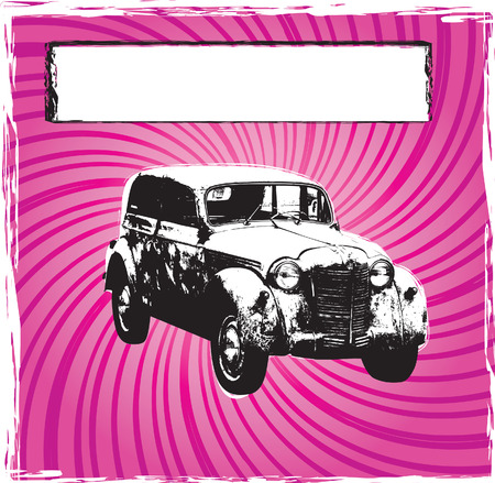 Vintage background with old carのイラスト素材