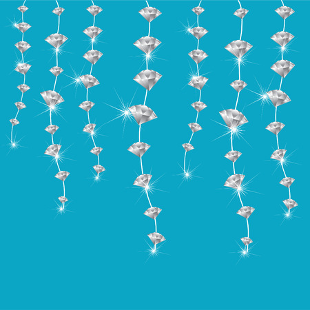 Blue vector Background with diamondsのイラスト素材