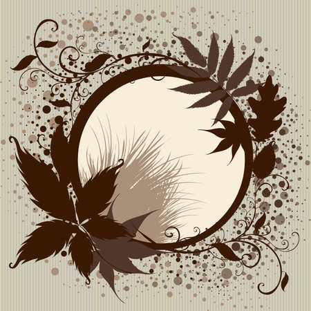 background with frame with Autumn Leafs. Thanksgiving のイラスト素材