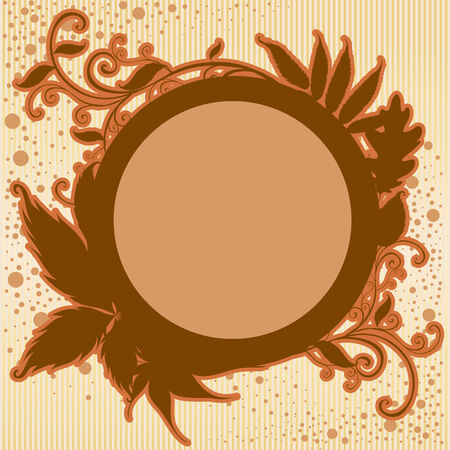 background with frame with Autumn Leafs. Thanksgivingのイラスト素材