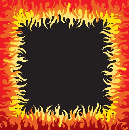 Vector beautiful frame background with fire (from my big のイラスト素材