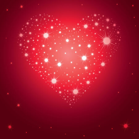 Vector illustration of Saint Valentine's Day heart from starsのイラスト素材