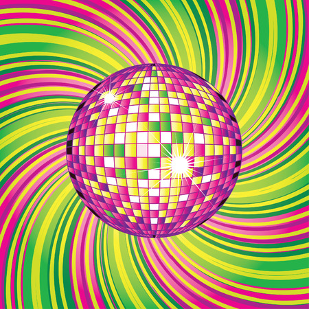 background - CD Cover design with disco-ballのイラスト素材