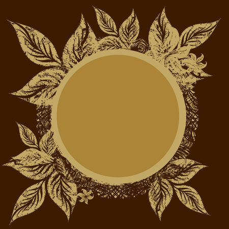 background with frame with Autumn Leafs. Thanksgiving のイラスト素材