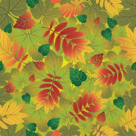 Seamless vector autumn leaves background. Thanksgiving (from my big のイラスト素材