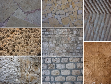 Set of natural stone texturesの写真素材