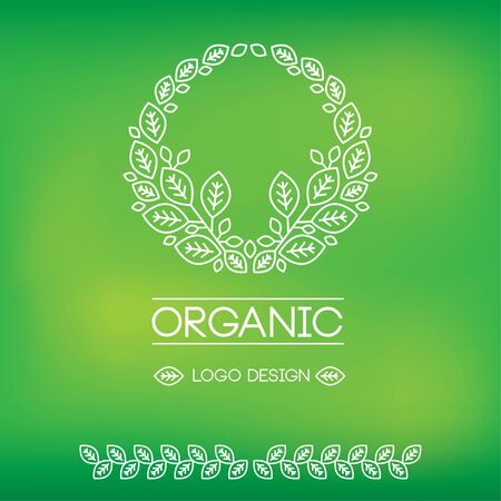 Vector design elements for organic natural logosのイラスト素材