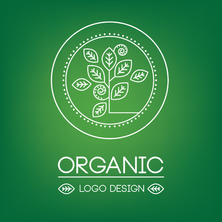 Vector design elements for organic natural logosのイラスト素材