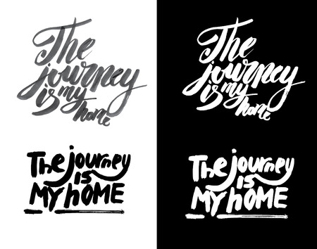 Vector handmade motivation quotes - drawn by ink and brushのイラスト素材