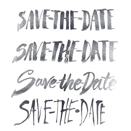 Set of handmade signs SAVE-THE-DATE