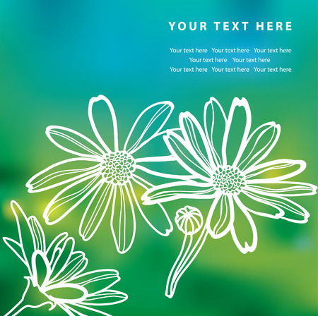Vector organic natural floral frame background - design elementsのイラスト素材
