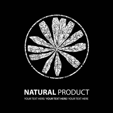 Vector grunge design element for organic natural logoのイラスト素材
