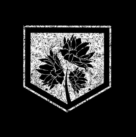 Vector grunge design element for organic natural logoのイラスト素材