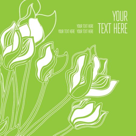 Vector stylish black floral background - design elements can be used for invitation, greeting cardsのイラスト素材