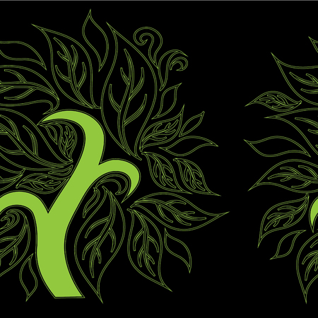 Vector seamless floral pattern, freehand drawing - flowers and leafsのイラスト素材