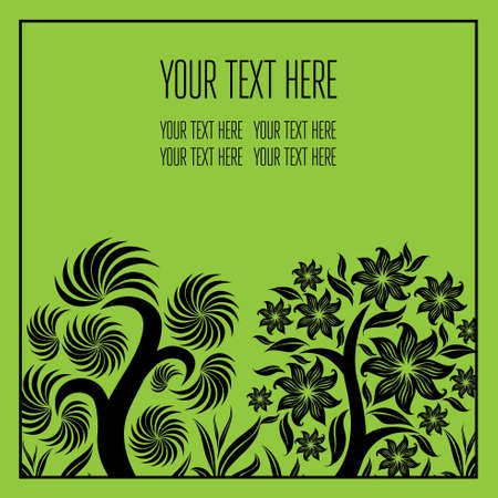 Vector stylish floral background - design elements can be used for invitation, greeting cardsのイラスト素材