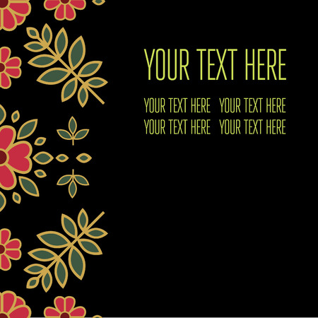 Vector stylish floral background - design elements can be used for invitation, greeting cardsのイラスト素材