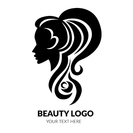 Illustration of woman with beautiful hair can be used as a for beauty salon.のイラスト素材