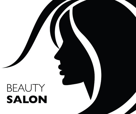 Illustration of woman with beautiful hair. Background. Can be used for beauty salonのイラスト素材