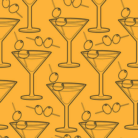 Vector bartender equipment seamless pattern.のイラスト素材