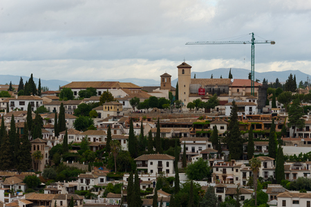 granada cityscape, seen from alhambra palaceのeditorial素材