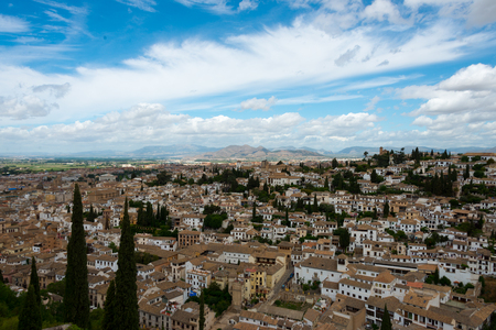 granada cityscape, seen from alhambra palaceのeditorial素材