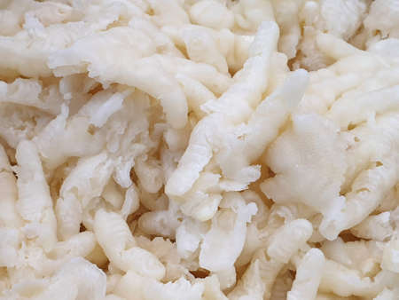 Boiled chicken feet sold in Supermarket. It is the main ingredient in the Menu Chicken Feet Thai Spicy Salad.の写真素材